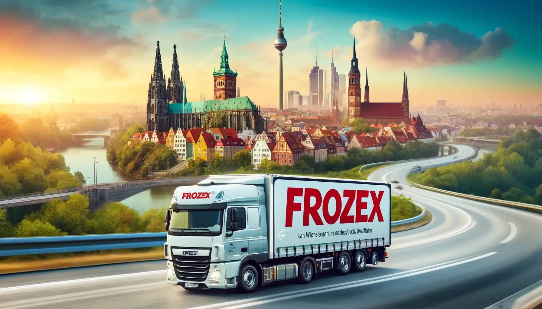 Bus Frozex podczas załadunku przeprowadzki w Niemczech