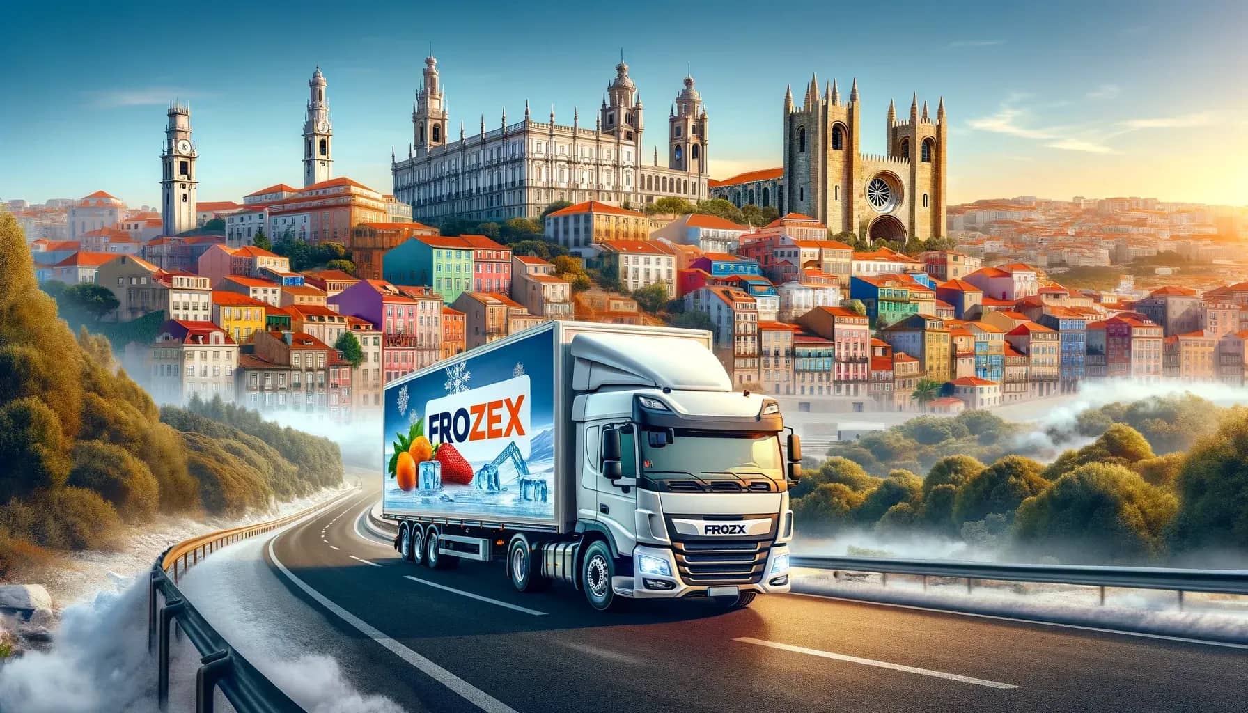 Ciężarówka Frozex w trasie do Portugalii